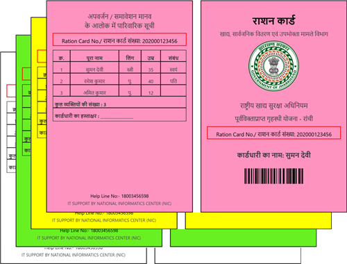 Digital Ration Card sample preview